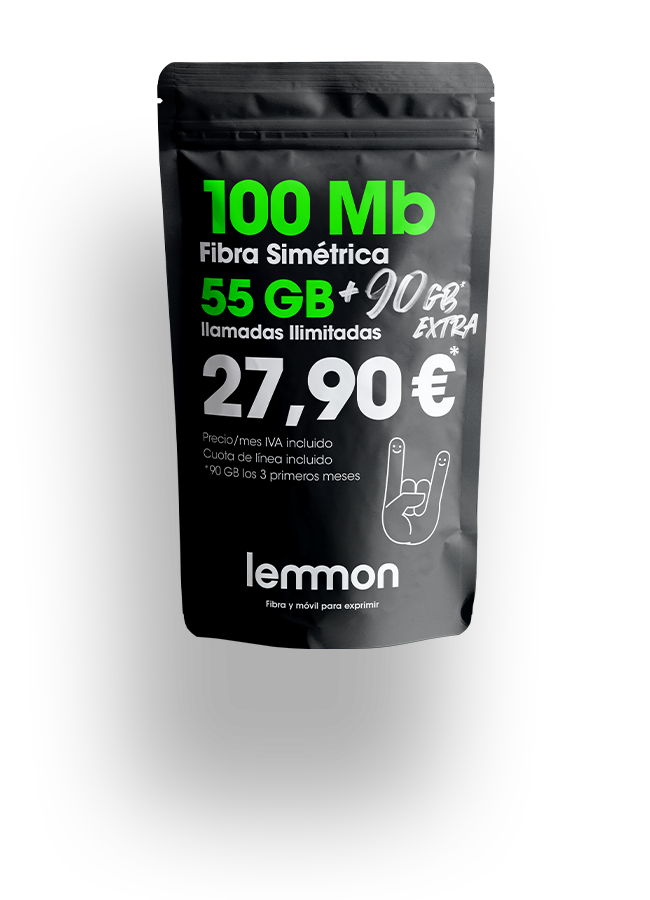Lemmon tarifa fibra y móvil